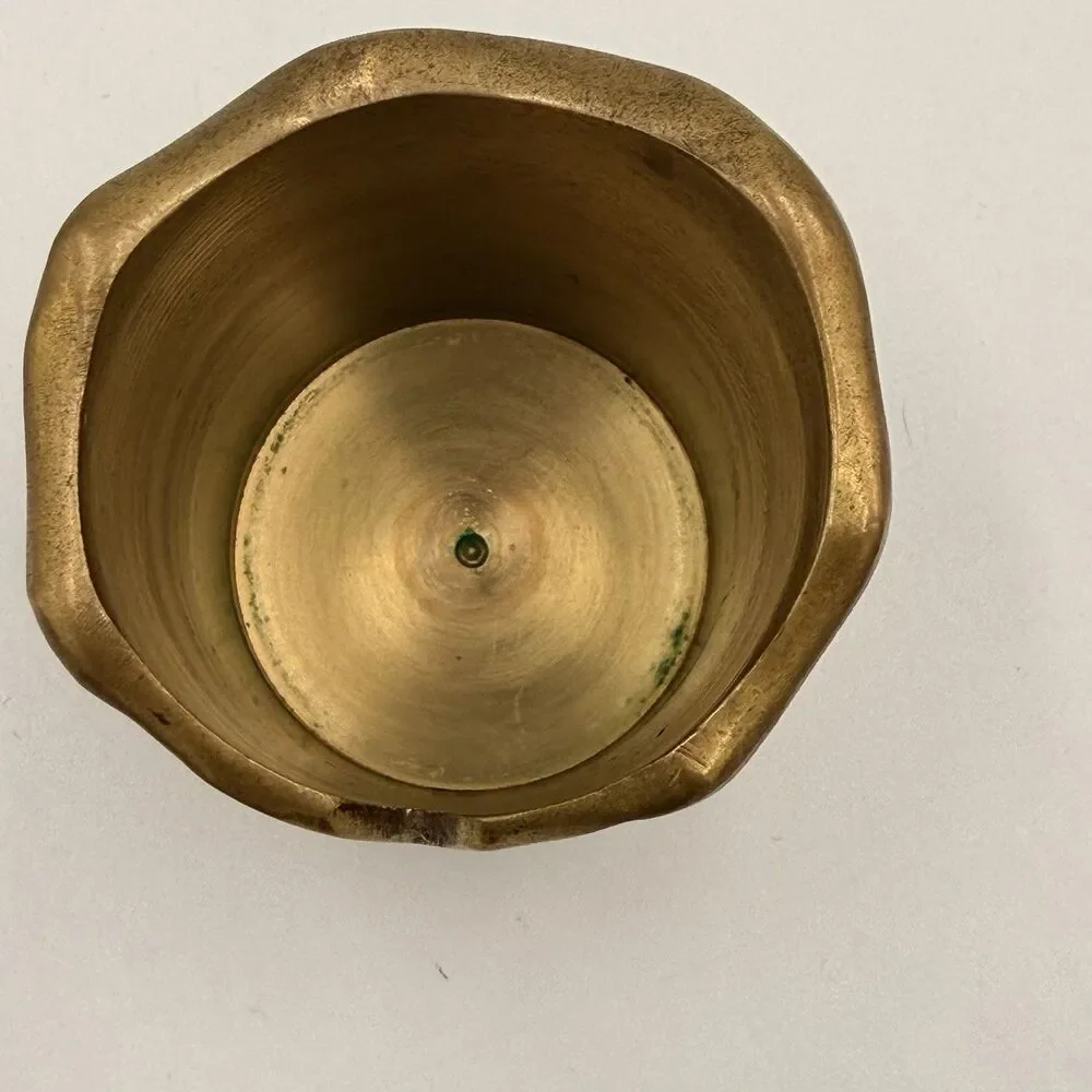 Vintage Marilyn Miglin Pheromone Brass Egyptian Revival Votive Candle Holder